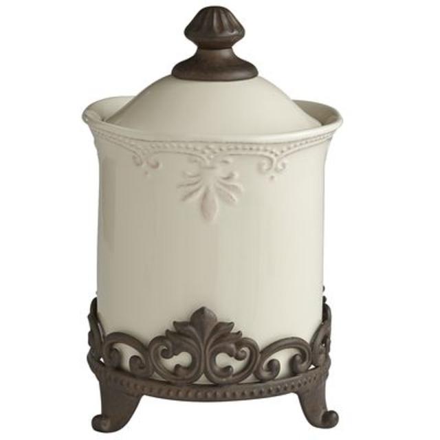 Abigail Stoneware Medium Canister & Stand