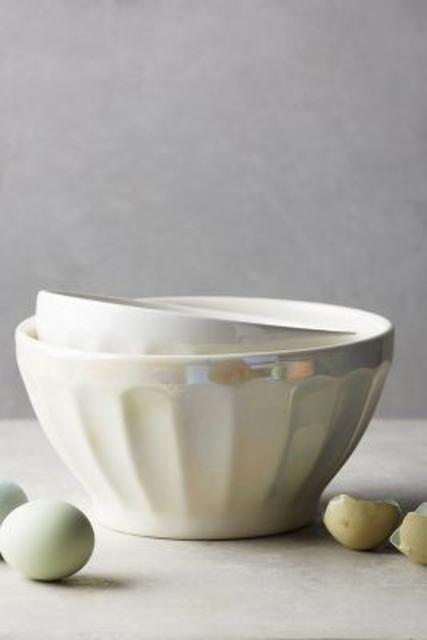 Lustered Latte Pasta Bowl- White