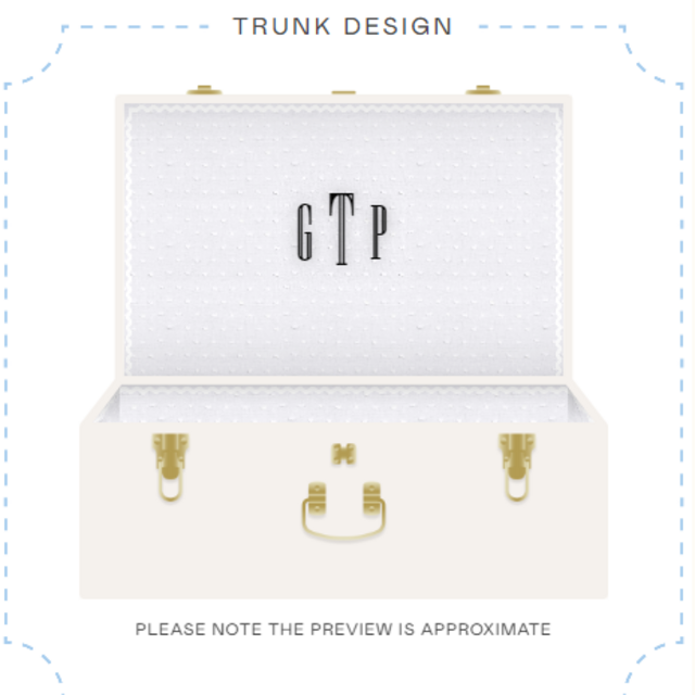 Grand Classic Trunk w. White Swiss Dot and Cordillera Monogram in Black (GTP)
