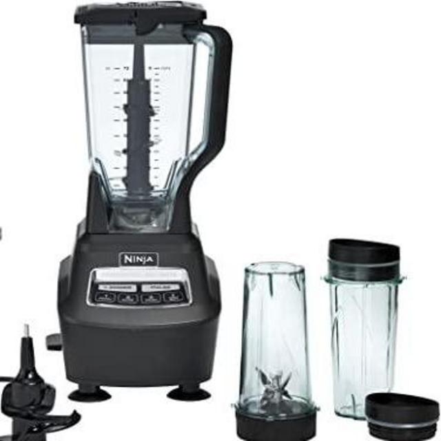 Ninja BL770 Mega Kitchen System and Blender with Total Crushing Pitcher, Food Processor Bowl, Dough Blade, to Go Cups, 1500-Watt Base, Black