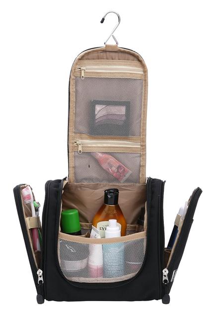 Hanging Toiletry Bag for Men & Women Rugged & Water Resistant with Mesh Pockets & Sturdy Hook Travel Shower Bag