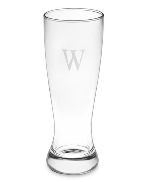Pilsner Glasses, Set of 4: No Monogram (Plain Option)