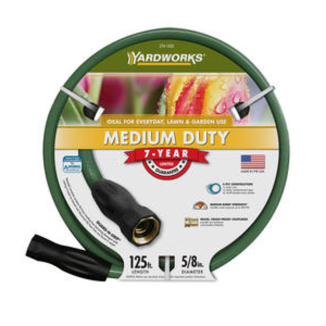 Yardworks® 5/8" x 125' Medium-Duty Vinyl Garden Hose