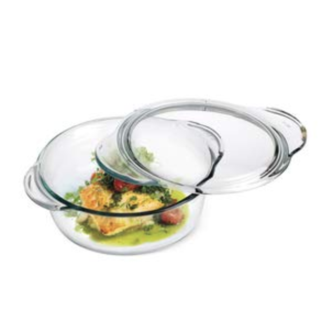 (Amazon) Clear Round Glass Casserole (1.75 Quart)