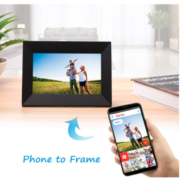 (Amazon) 8 Inch WiFi Digital Picture Frame, IPS Electronic Picture Frame with LCD Touch Screen, 8GB Internal Storage, Wall-Mountable, Display and Share Photos Instantly via Mobile APP