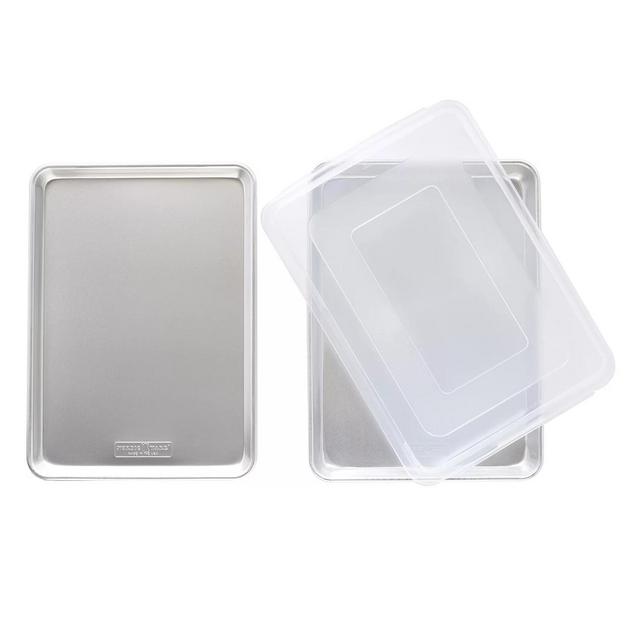 3-Piece Natural Aluminum Baking Pan Set by Nordic Ware