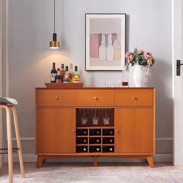 Chryal Wine Cabinet with Bar Storage - Cherry