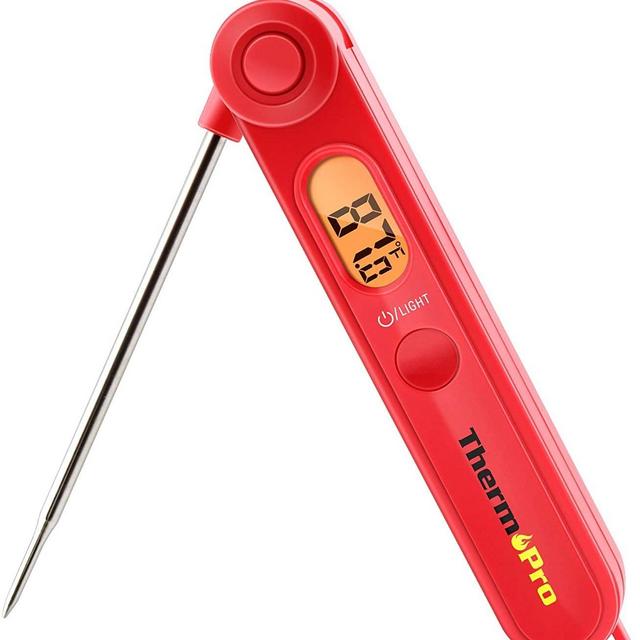 ThermoPro TP03 Digital Instant Read Meat Thermometer Kitchen Cooking Food Candy Thermometer with Backlight and Magnet for Oil Deep Fry BBQ Grill Smoker Thermometer