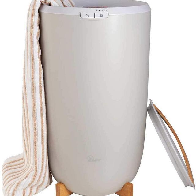 Zadro Ultra Large Luxury Bucket-Style Towel Warmer with Auto Shut Off and 4 Timer Settings for Bathroom, Gray