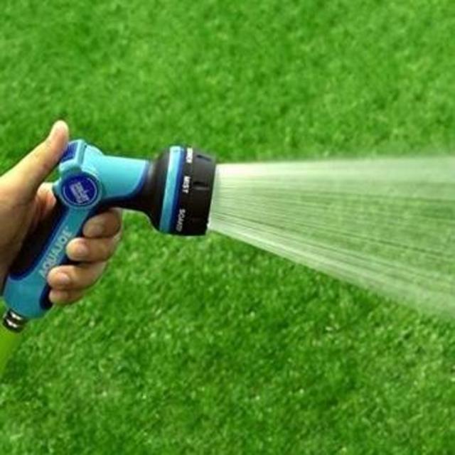 Aqua Joe AJHN102 Heavy Duty Indestructible Metal Multi Function Adjustable Hose Nozzle, w/Smart Throttle,w/ Smart Throttle