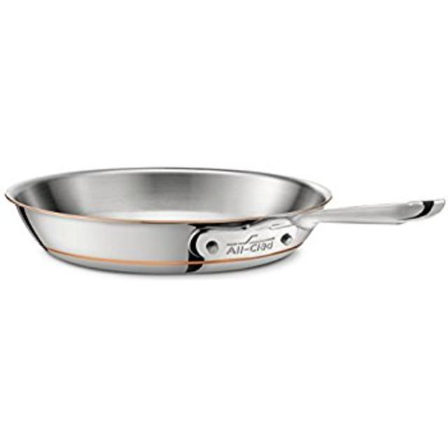 All-Clad 41126 Stainless Steel Tri-Ply Bonded Dishwasher Safe Fry Pan with Lid / Cookware, 12-Inch, Silver