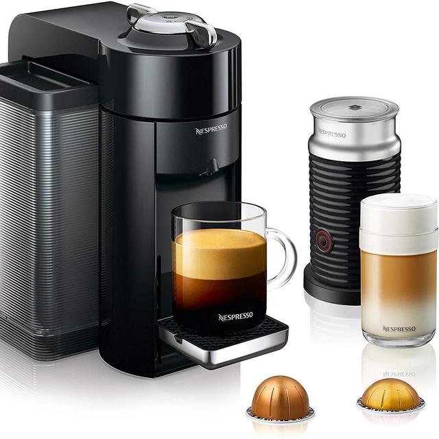 Nespresso by De'Longhi ENV135BAE Coffee and Espresso Machine Bundle with Aeroccino Milk Frother by De'Longhi, Black