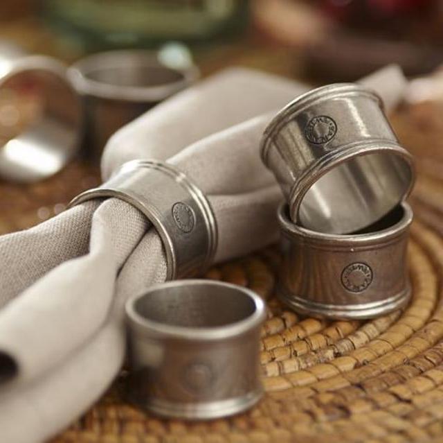 Pewter Napkin Ring, Set of 4