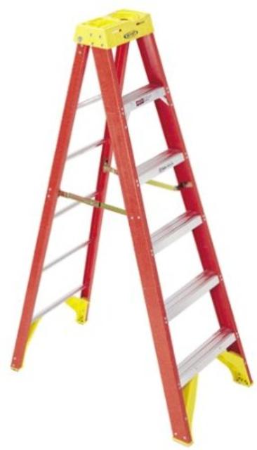 Werner 6206 300-Pound Duty Rating Type IA Fiberglass Stepladder, 6-Foot