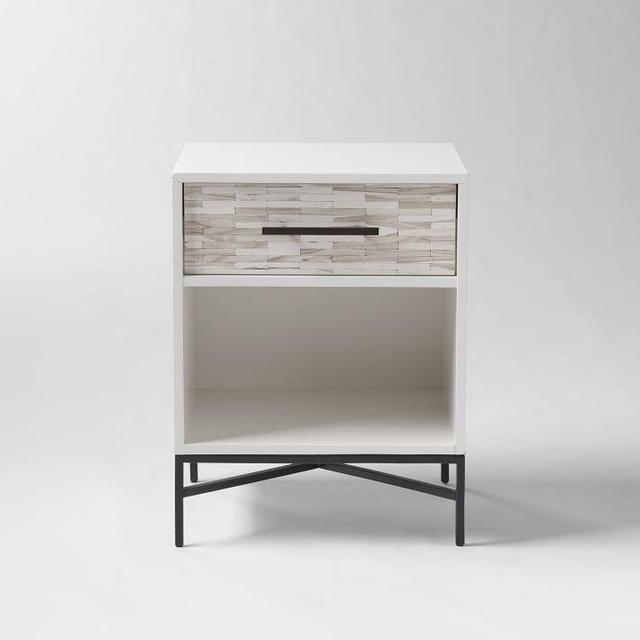 Wood Tiled Nightstand