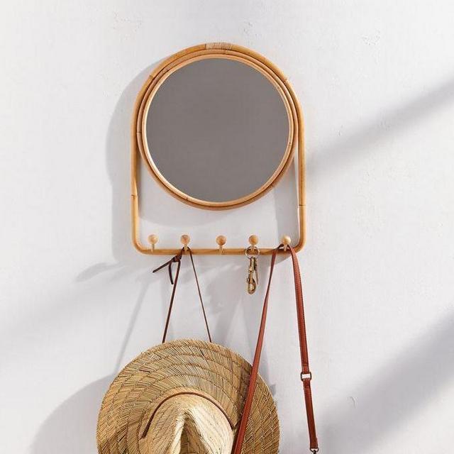 Ramis Storage Entryway Mirror Multi-Hook