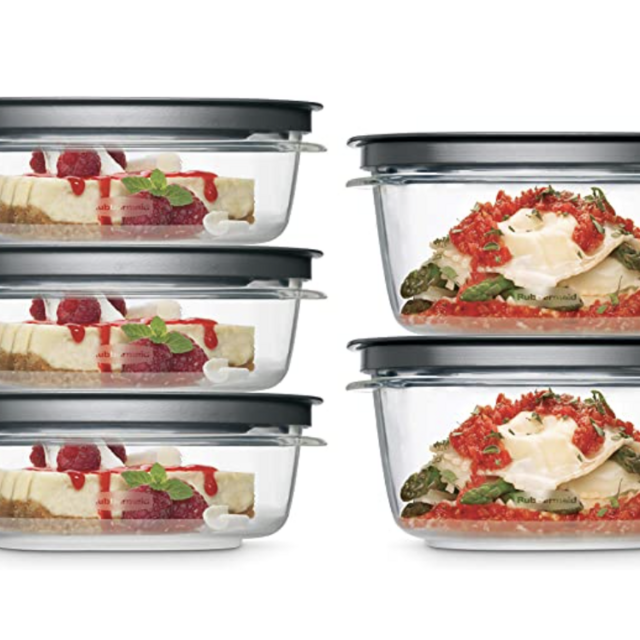 Rubbermaid Meal Prep Premier Food Storage Container, 10 Piece Set, Grey