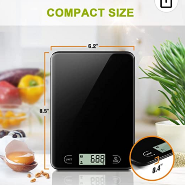 Black Kitchen Scale