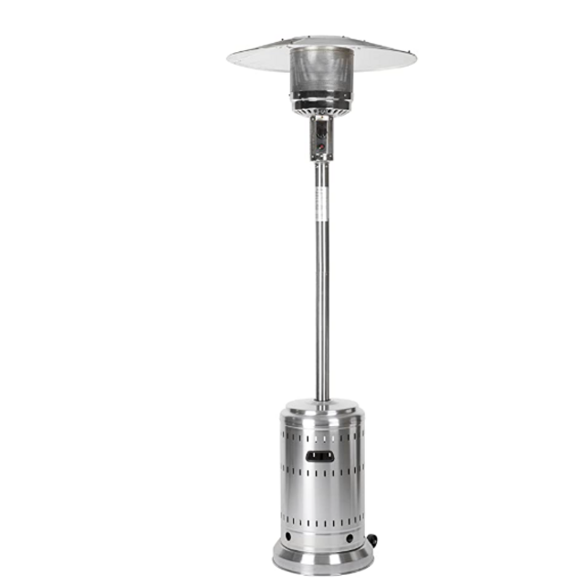 Amazon Basics 46,000 BTU Outdoor Propane Patio Heater with Wheels, Commercial & Residential - Stainless Steelr order