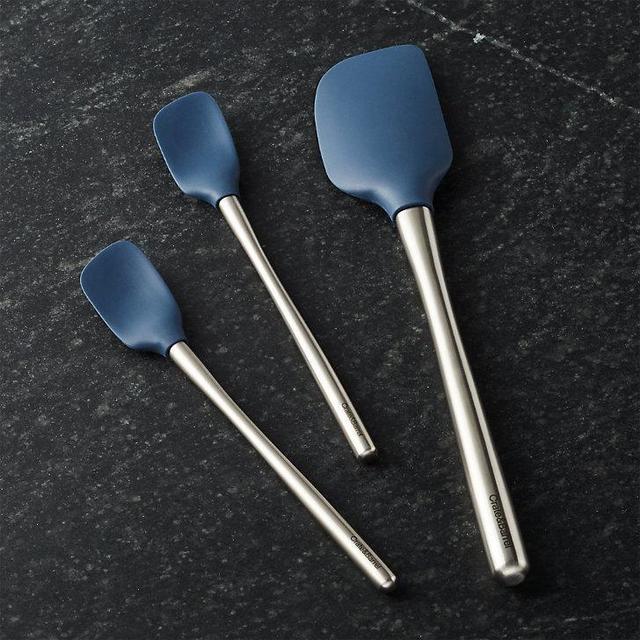 Crate&Barrel: Flex-Core Blue Spatulas, Set of 3