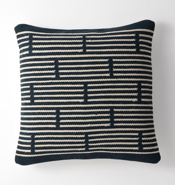 Woven Mohair Broken Stripe Pillow Cover Item # E3931