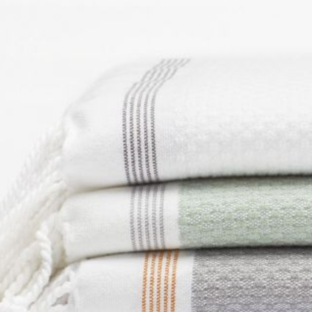 Coyuchi Mediterranean Towels (Guest)  Alpine Slate