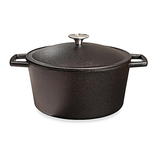Artisanal Kitchen Supply™ Pre-Seasoned Cast Iron 5.5 qt. Dutch Oven in Black