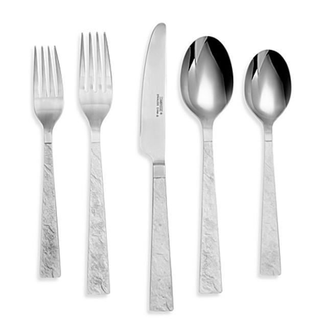 Cambridge® Slate Satin 20-Piece Stainless Steel Flatware Set