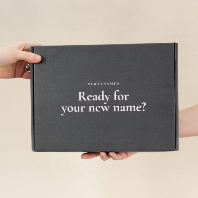 NewlyNamed Box Gift Card | Personalized Name Change After Marriage Kit