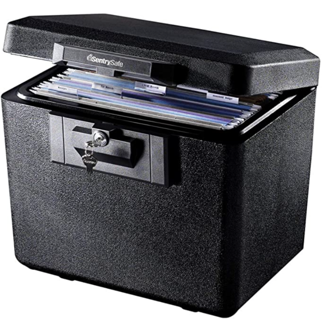 SentrySafe 1170 Fireproof Box with Key Lock 0.61 Cubic Feet, Black