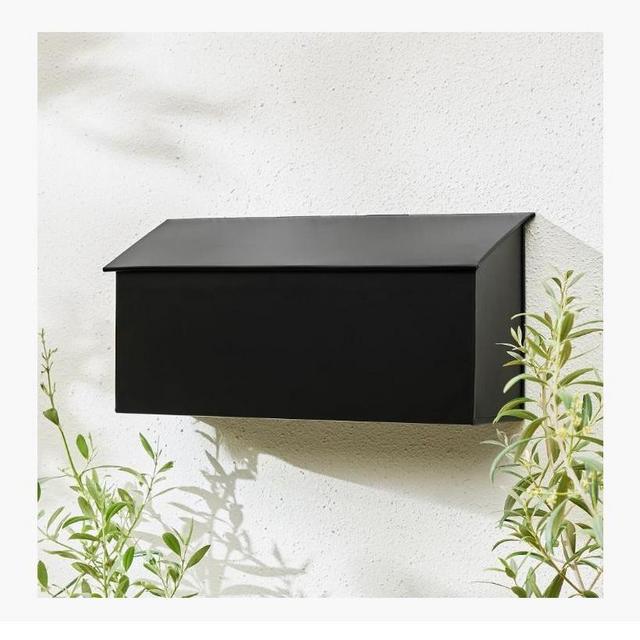 Downtown Mailbox, Antique Brass, 15.5" W x 7" H