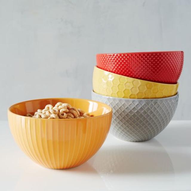 Grey Textured Bowls