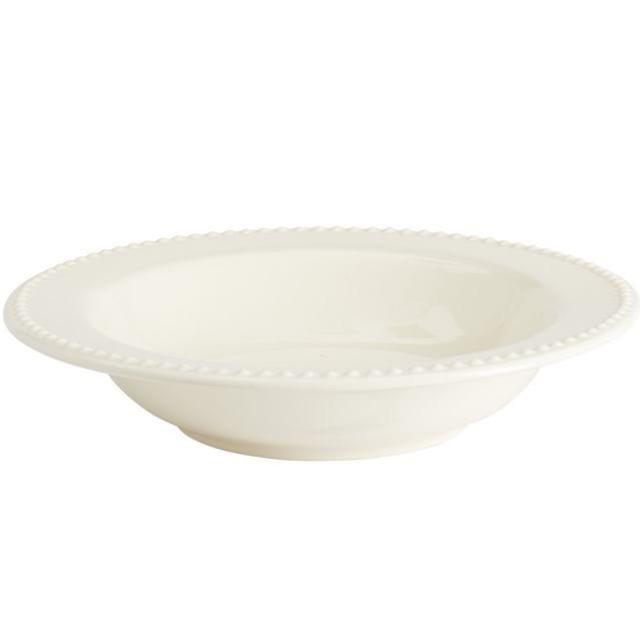 Emma Dinnerware - White, Set of 4 Soup Bowls