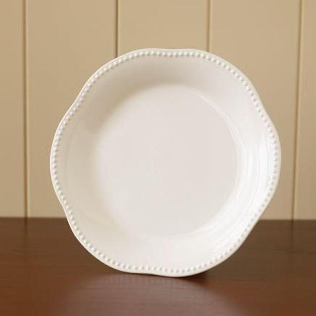Emma Round Platter - White
