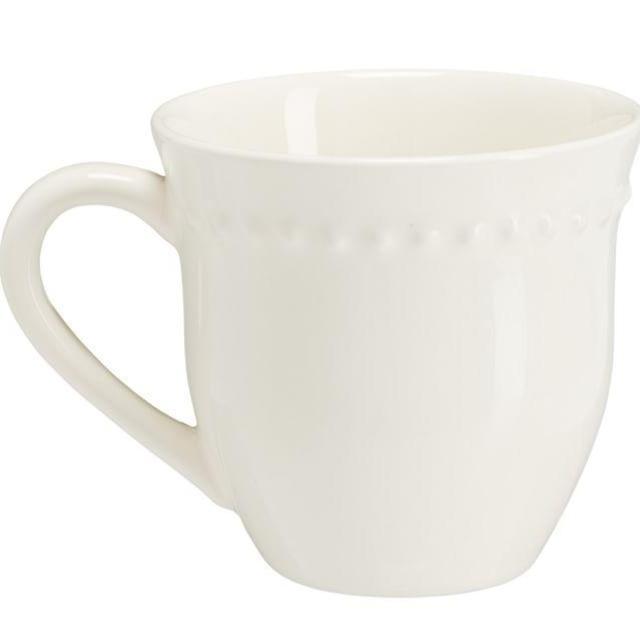 Emma Dinnerware - Mugs, Set of 4, White