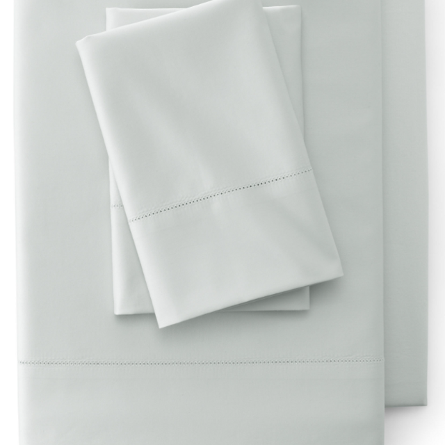 700 Thread Count Luxe Premium Supima Cotton No Iron Sateen Bed Sheet Set in Light Fog