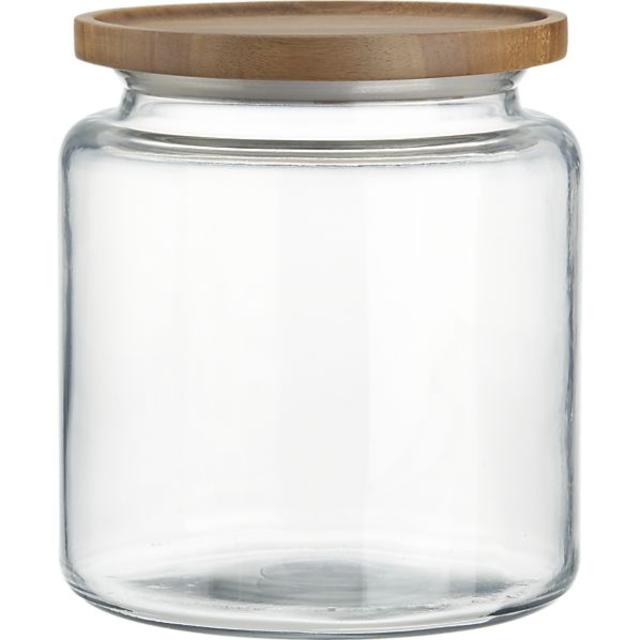 Montana 96 oz. Acacia and Glass Jar