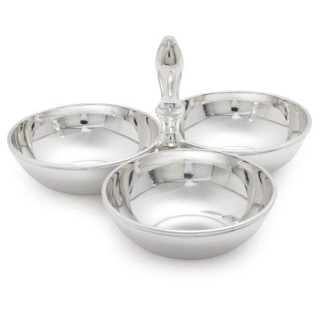 The Cambridge Collection Three-Section Bowl (Steel, Silver plate)