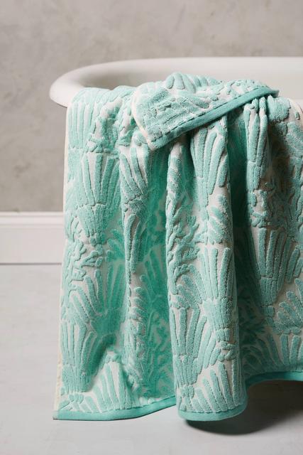 Tapestry Towel Set - Bath Towel Aqua