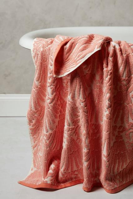 Tapestry Towel Set - Coral Hand Towel