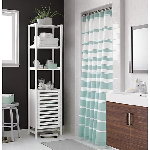 Hampton Stripe Seafoam Shower Curtain