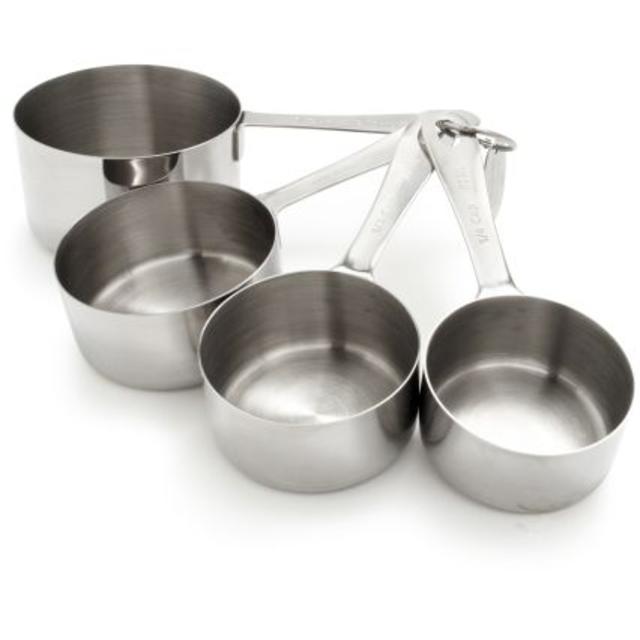 Stainless Steel Measuring Cups, Set of Four