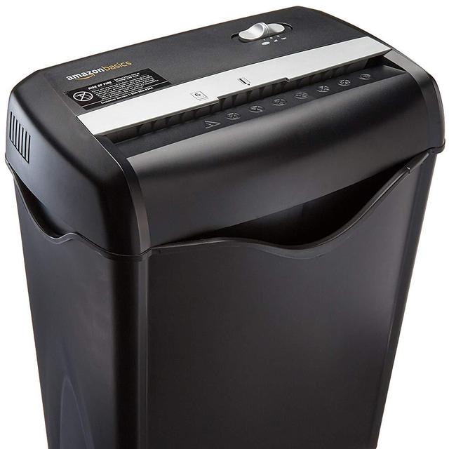 AmazonBasics 6-Sheet Cross-Cut Paper and Credit Card Home Office Shredder