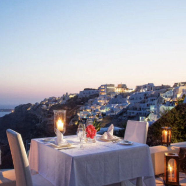 Wine Paired Dinner at La Colline in Santorini