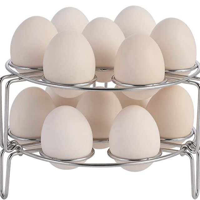 Aozita Stackable Egg Steamer Rack Trivet for Instant Pot Accessories