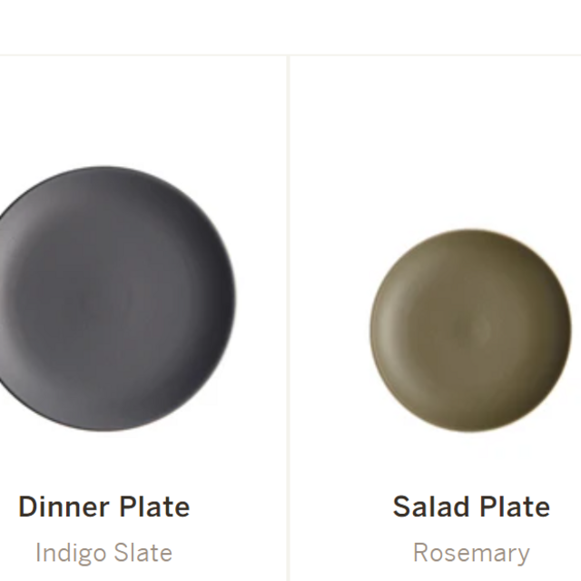 Mix & Match Dinnerware Set (Indigo Slate, Rosemary, Onyx)