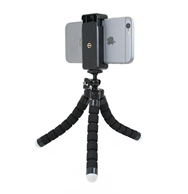 Bendy Tripod with Rotatable Smartphone Clamp