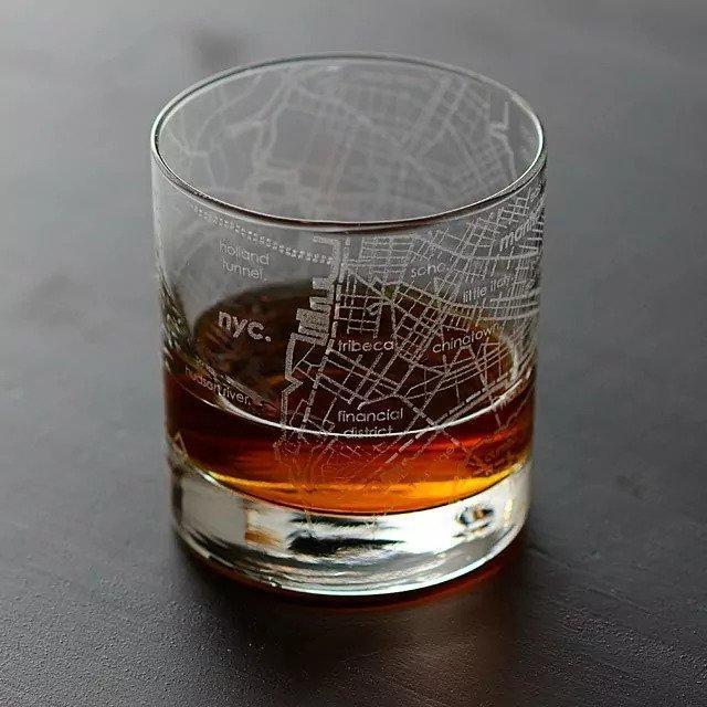 Urban Map Glass - NYC