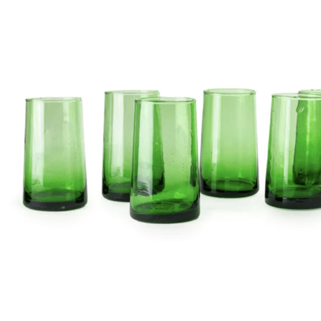 Moroccan Glass - Tall in green