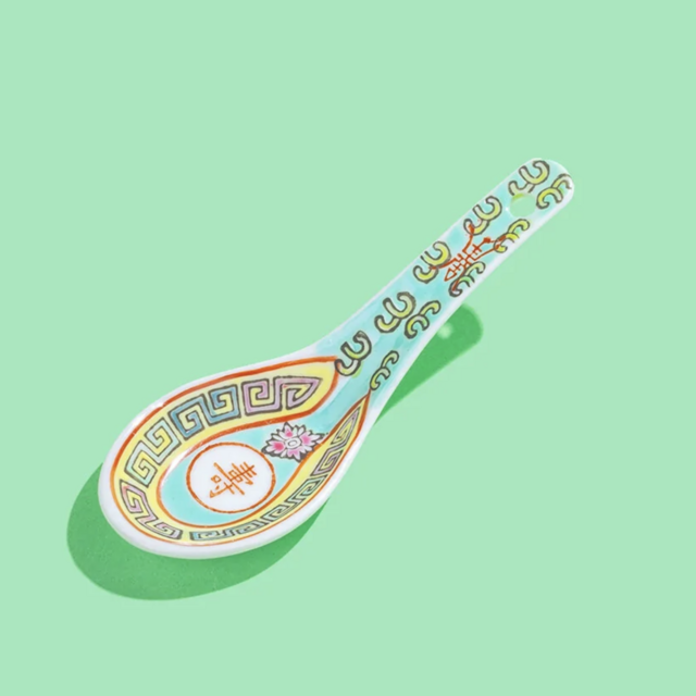 Green Handpainted Spoons